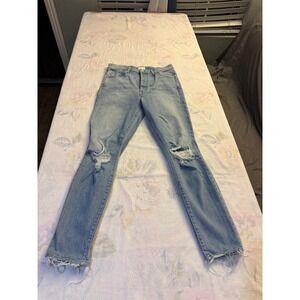 MOTHER x Miranda Easy Does it Jeans rip knee thanks for everything sz 27